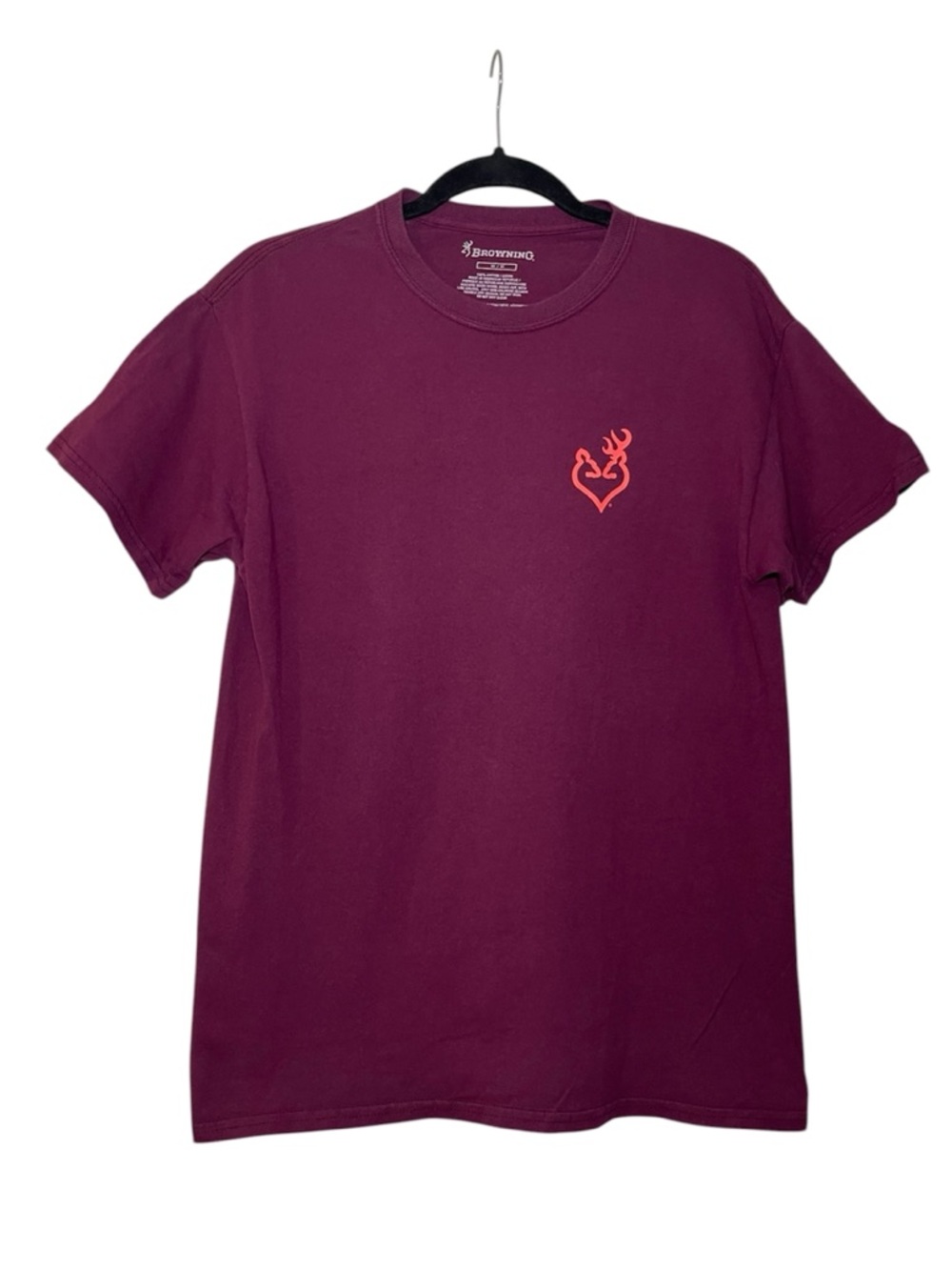 Browning Women’s Maroon Outdoors Hunter Graphic Short Sleeve Tee Size Medium